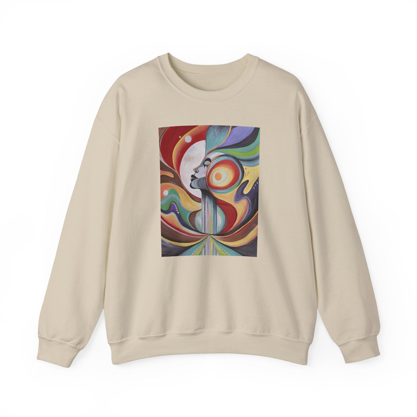 Artistic Crewneck Sweatshirt - Original Painting Wearable Art Statement - with the trees