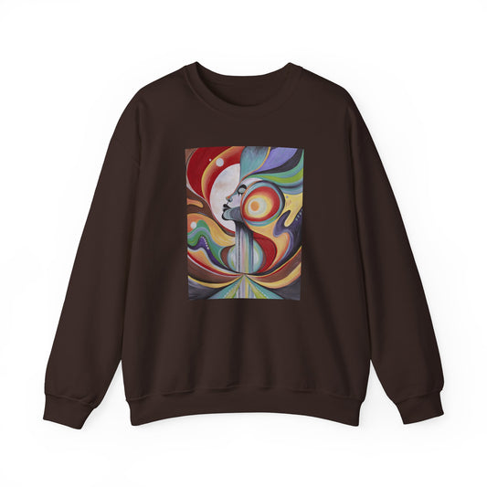 Artistic Crewneck Sweatshirt - Original Painting Wearable Art Statement - with the trees