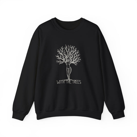 tree woman crewneck sweatshirt - with the trees