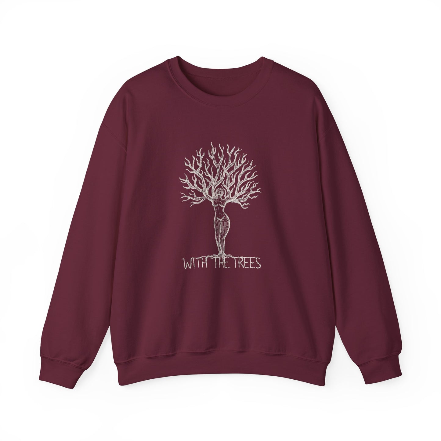 tree woman crewneck sweatshirt - with the trees
