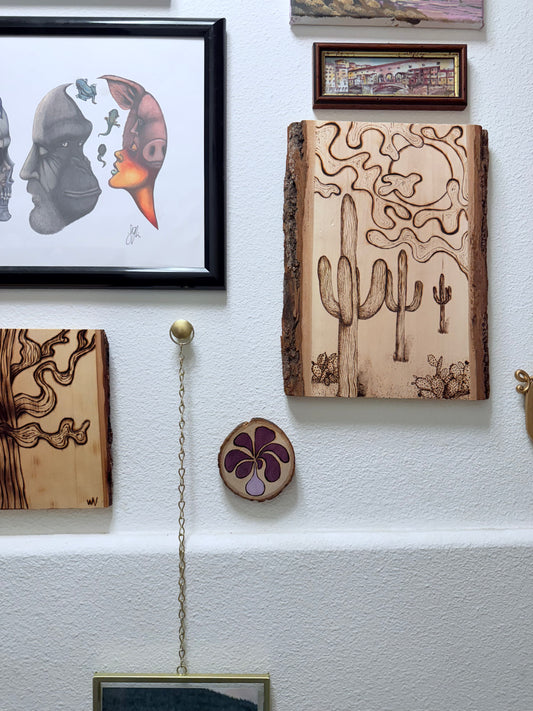 Mini Purple Flower - with the trees