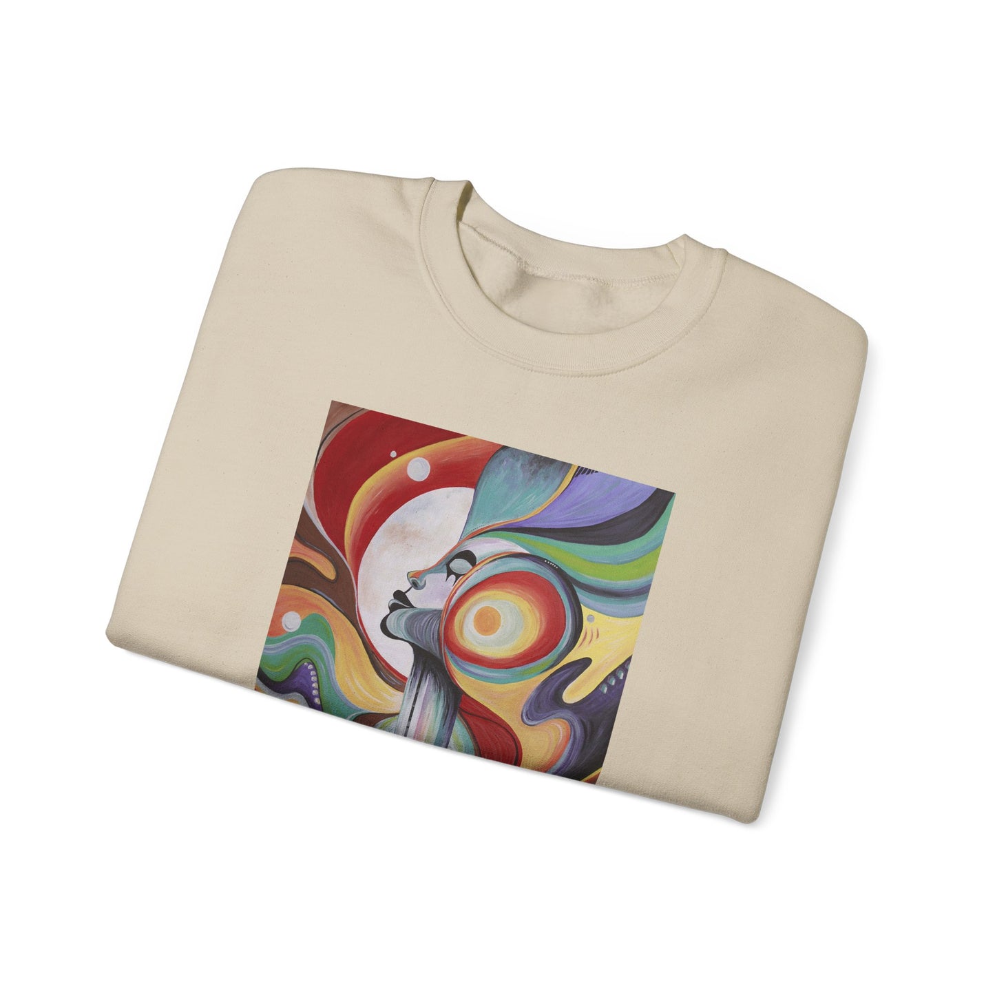 Artistic Crewneck Sweatshirt - Original Painting Wearable Art Statement - with the trees