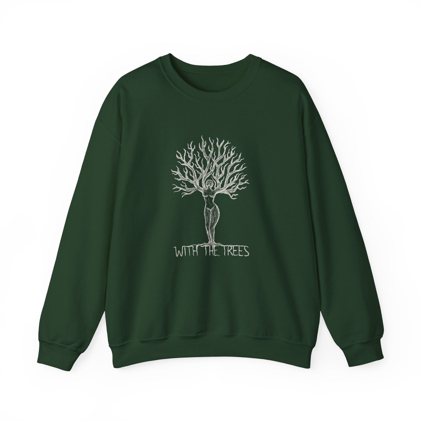 tree woman crewneck sweatshirt - with the trees