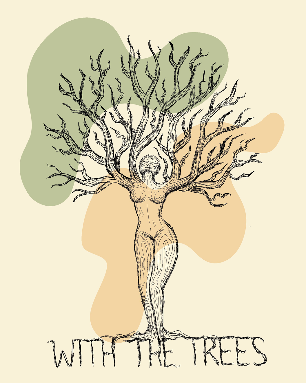 with the trees digital art print - with the trees