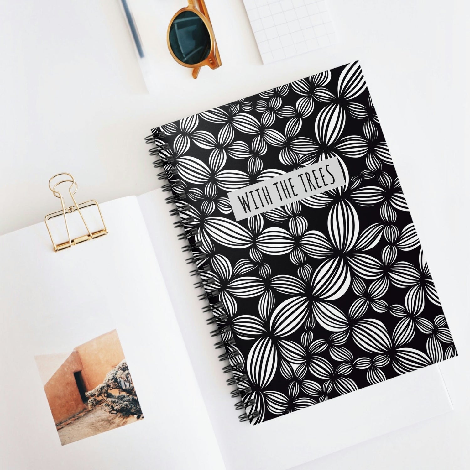 mental health journal with mountains designs