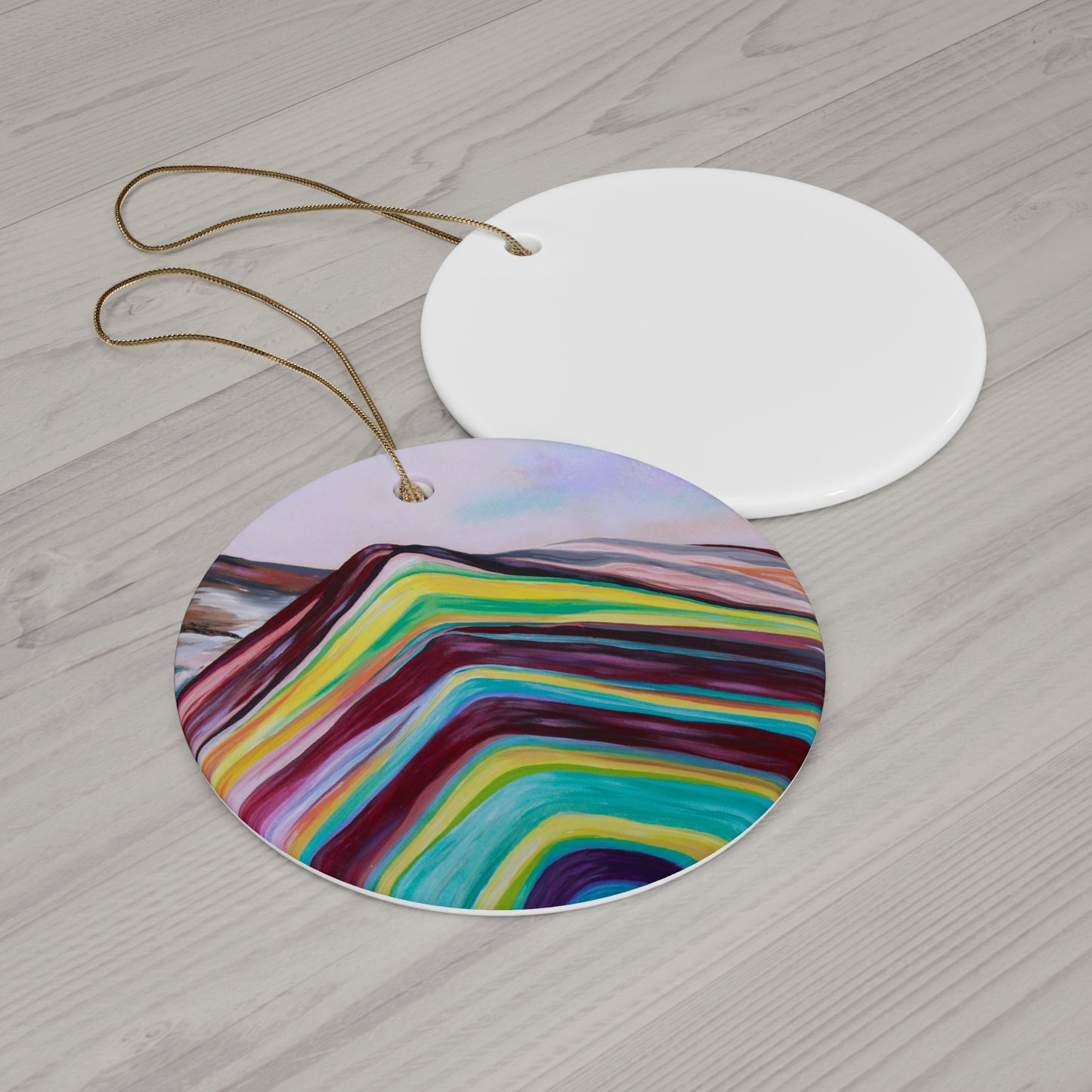 Rainbow Mountains Ornament