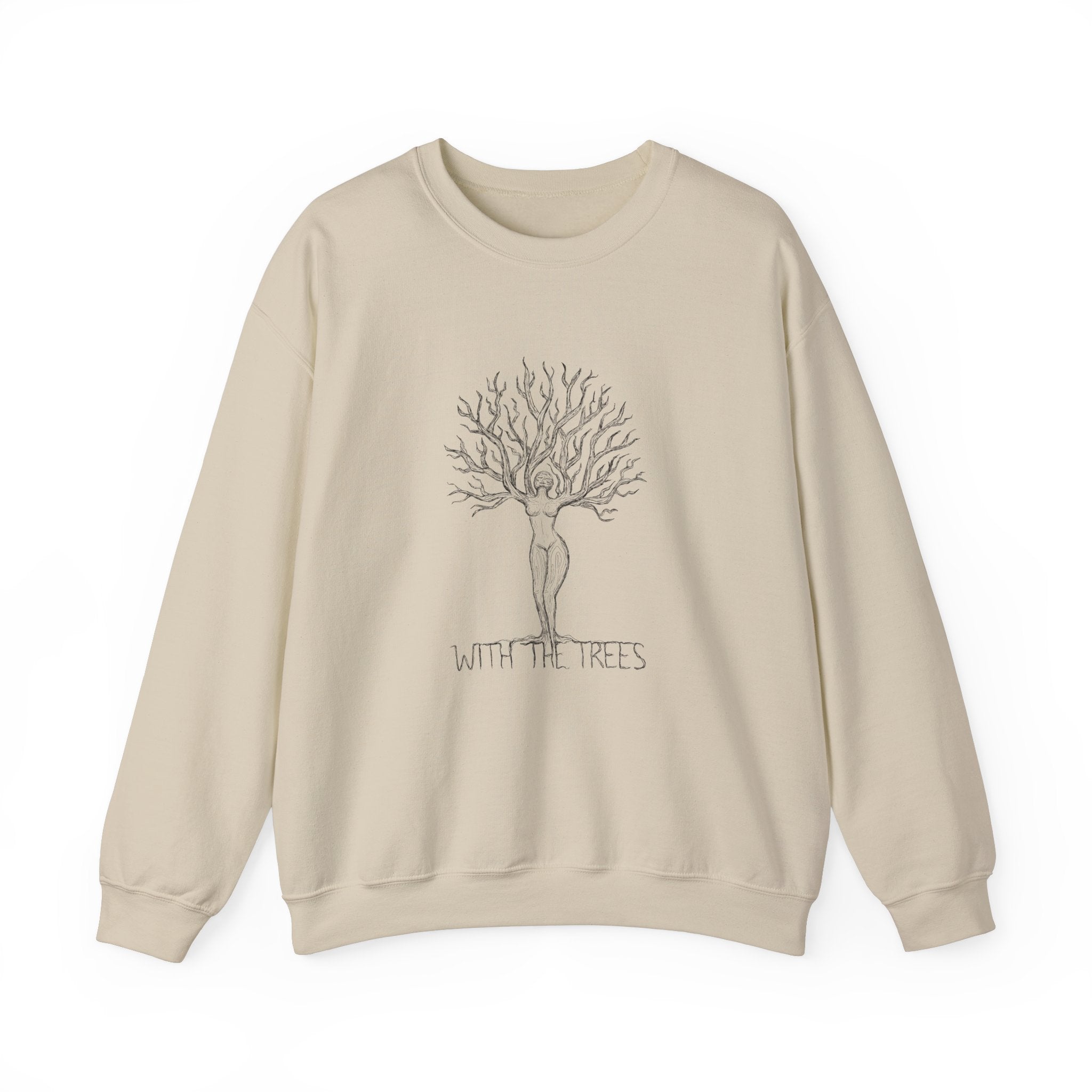 tree woman crewneck sweatshirt