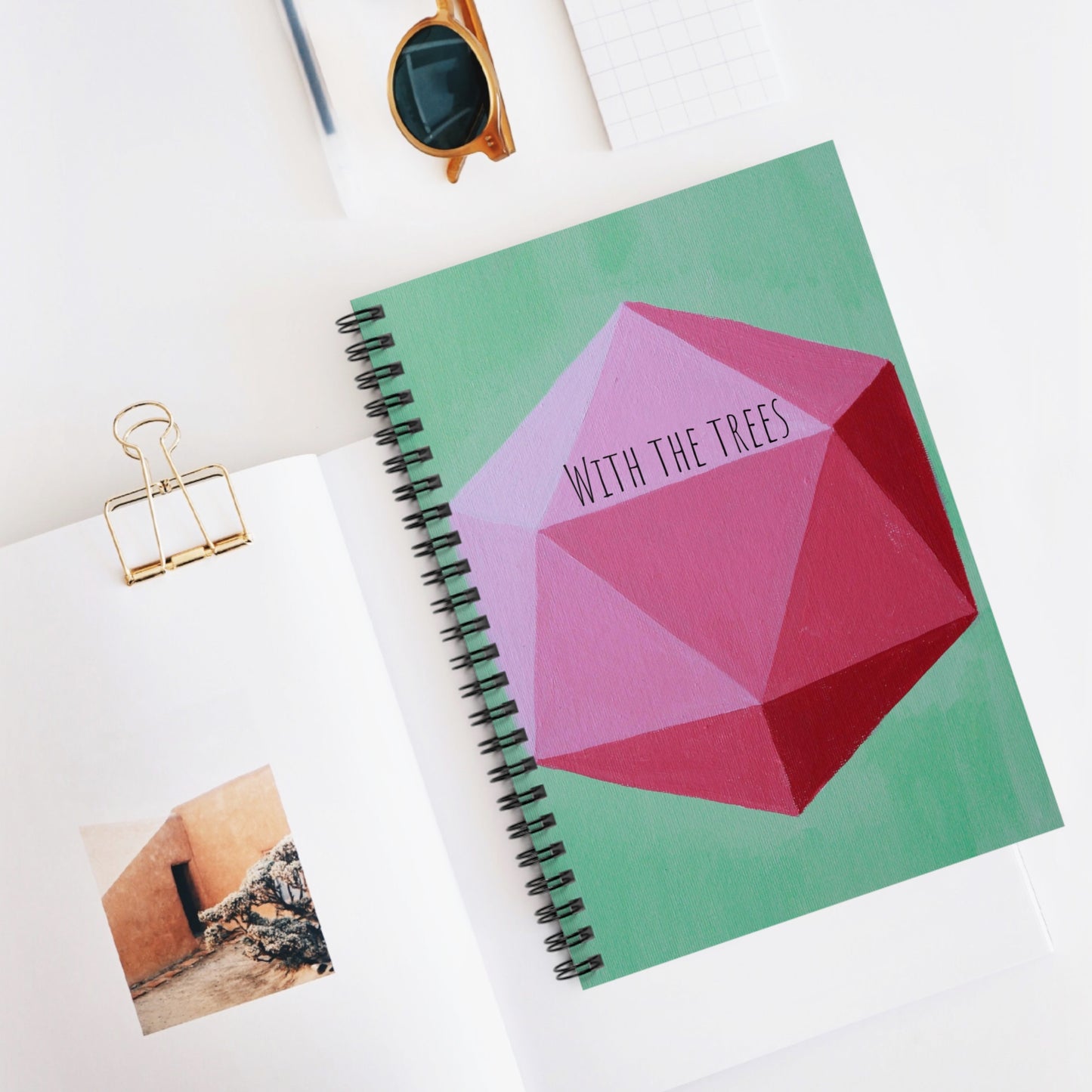 Icosahedron, Water Element Journal - with the trees