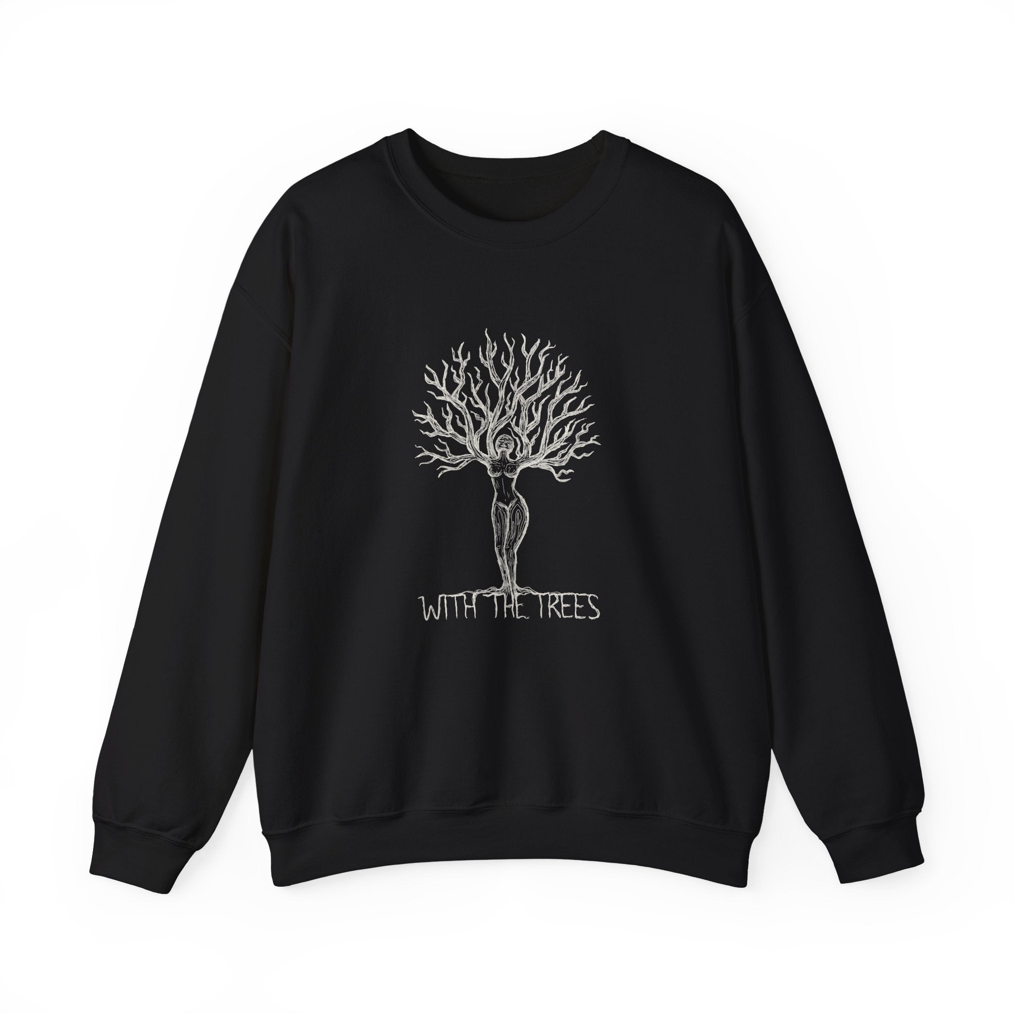 tree woman crewneck sweatshirt