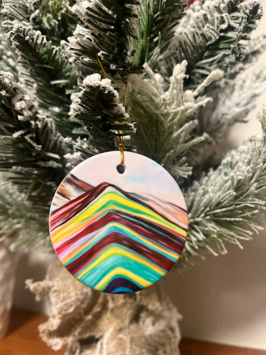 Rainbow Mountains Ornament