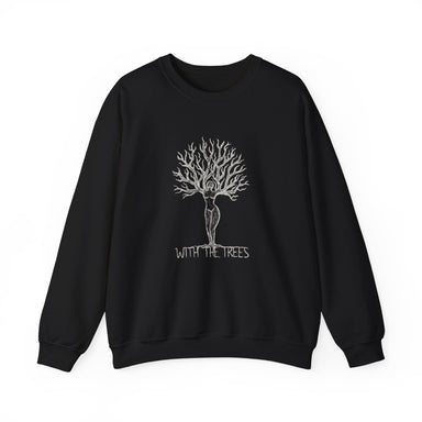 tree woman crewneck sweatshirt - with the trees