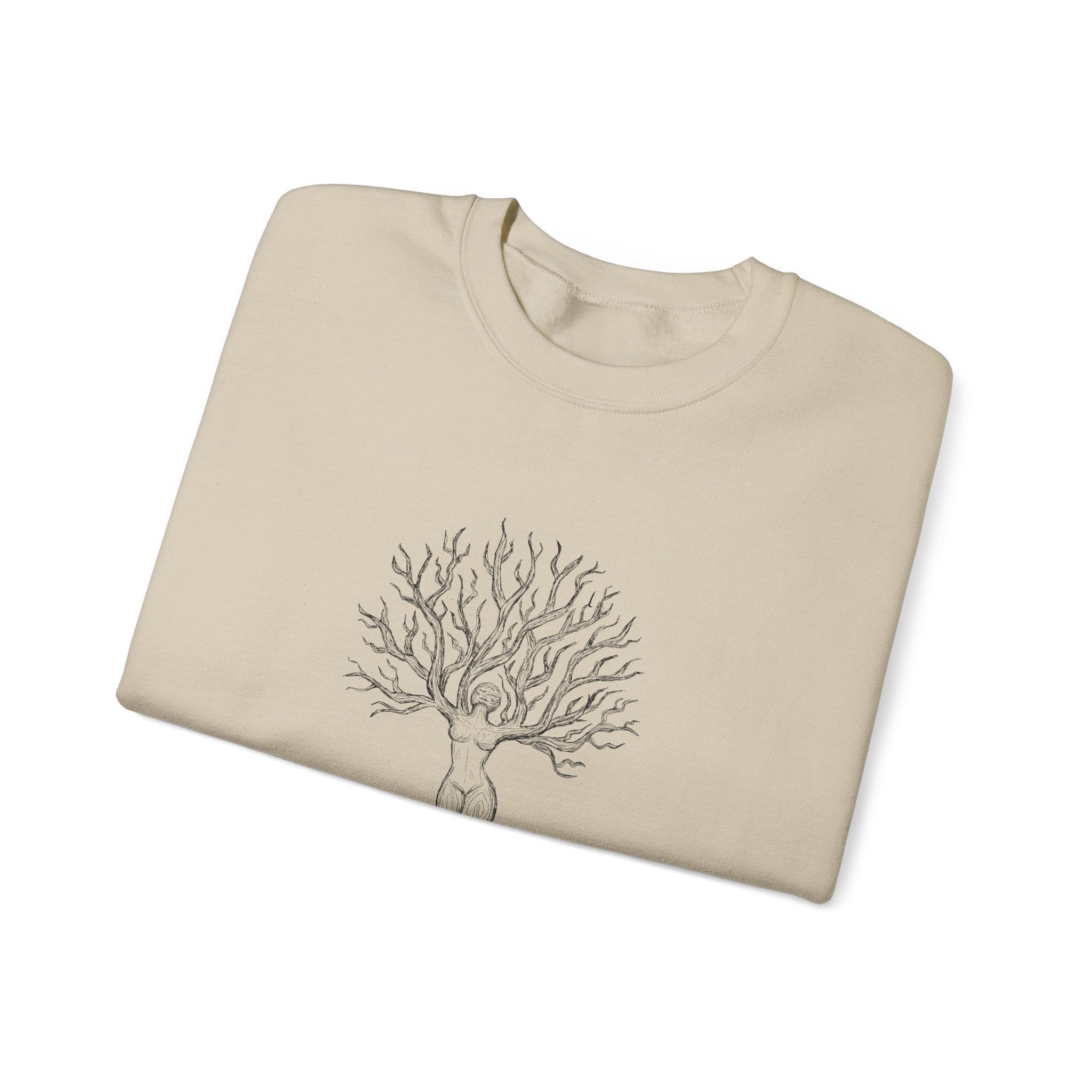 tree woman crewneck sweatshirt