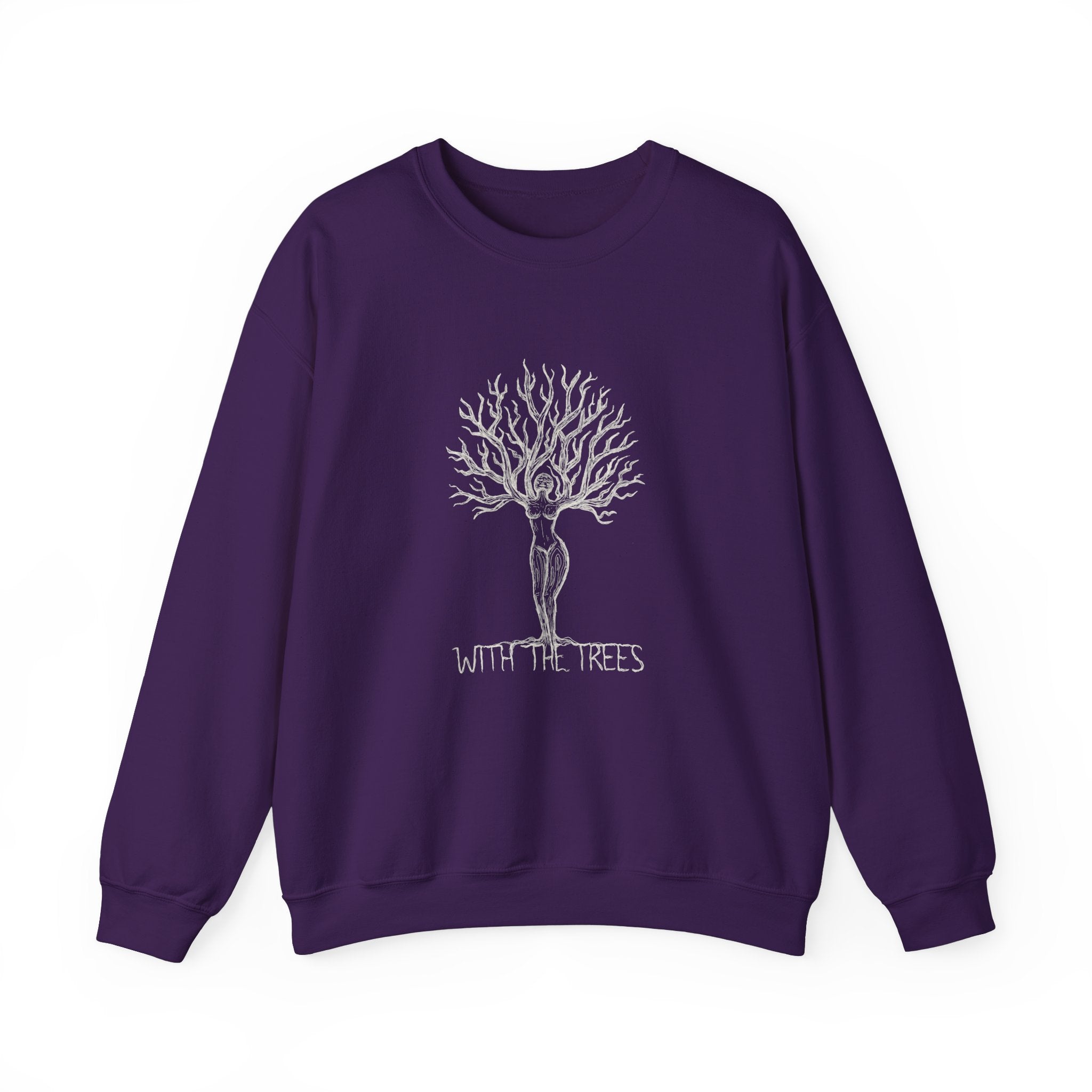 tree woman crewneck sweatshirt - with the trees