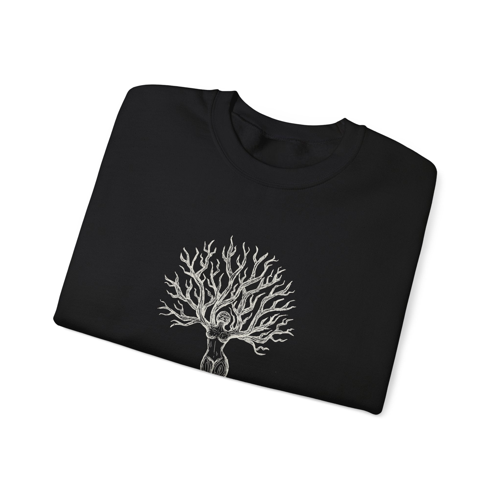 tree woman crewneck sweatshirt