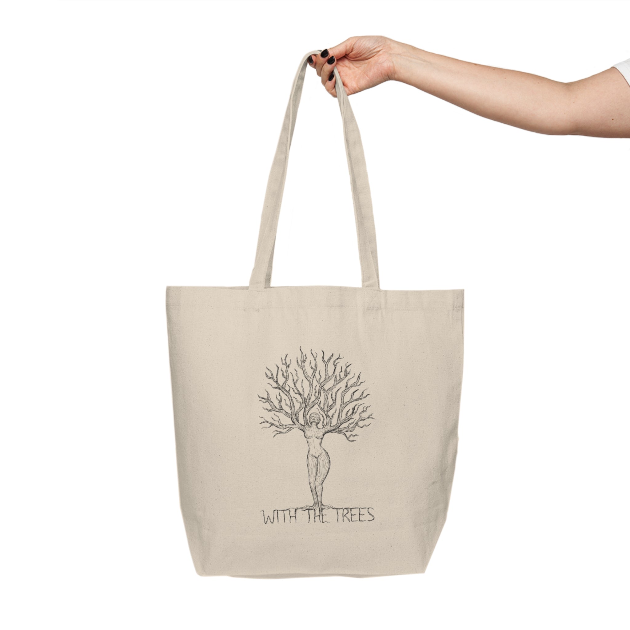 Tree Woman Shopping Tote - with the trees