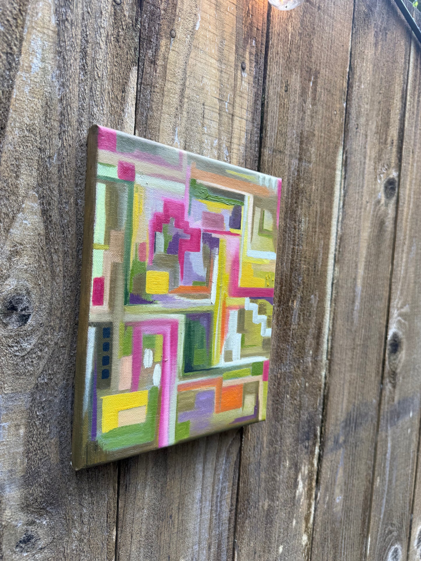 “windin down” 8x10 original canvas - with the trees