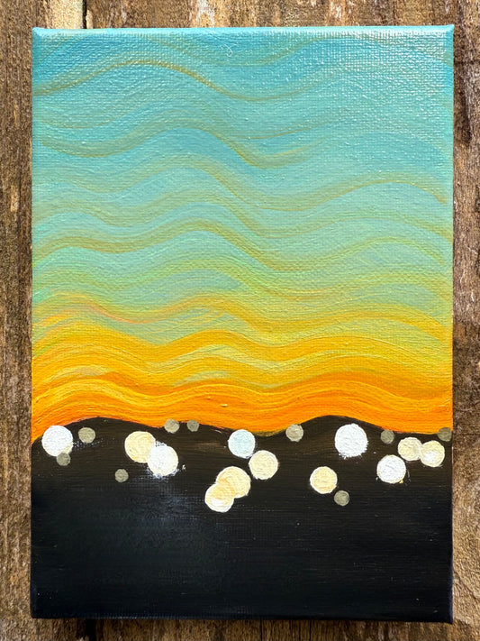 Sunset 5x7 Original Oil