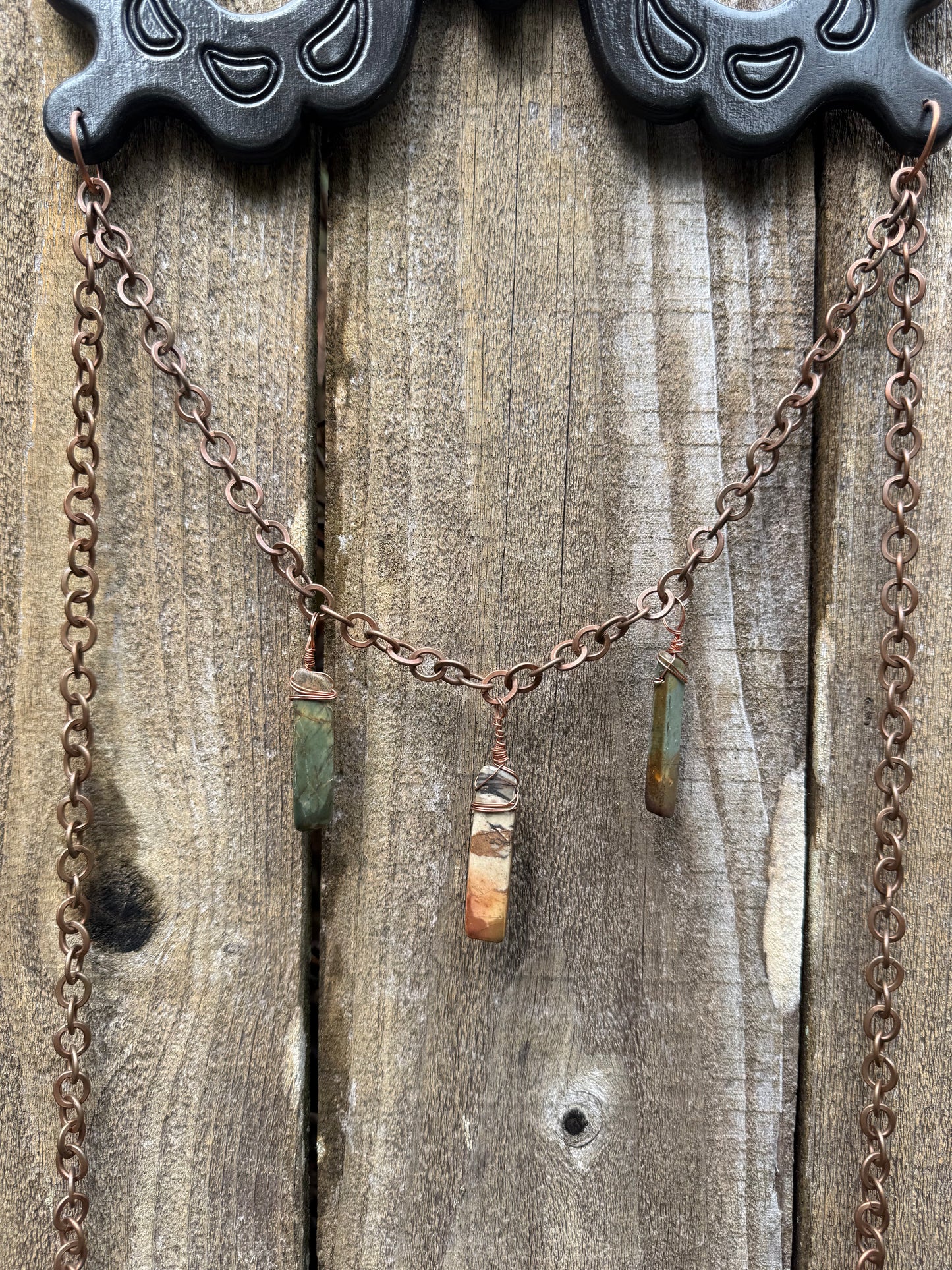 Butterfly Agate Hanging - with the trees