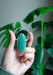green amazonite pendant - with the trees