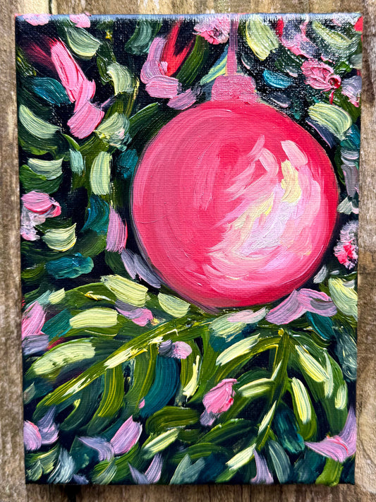 painting of a christmas ornament