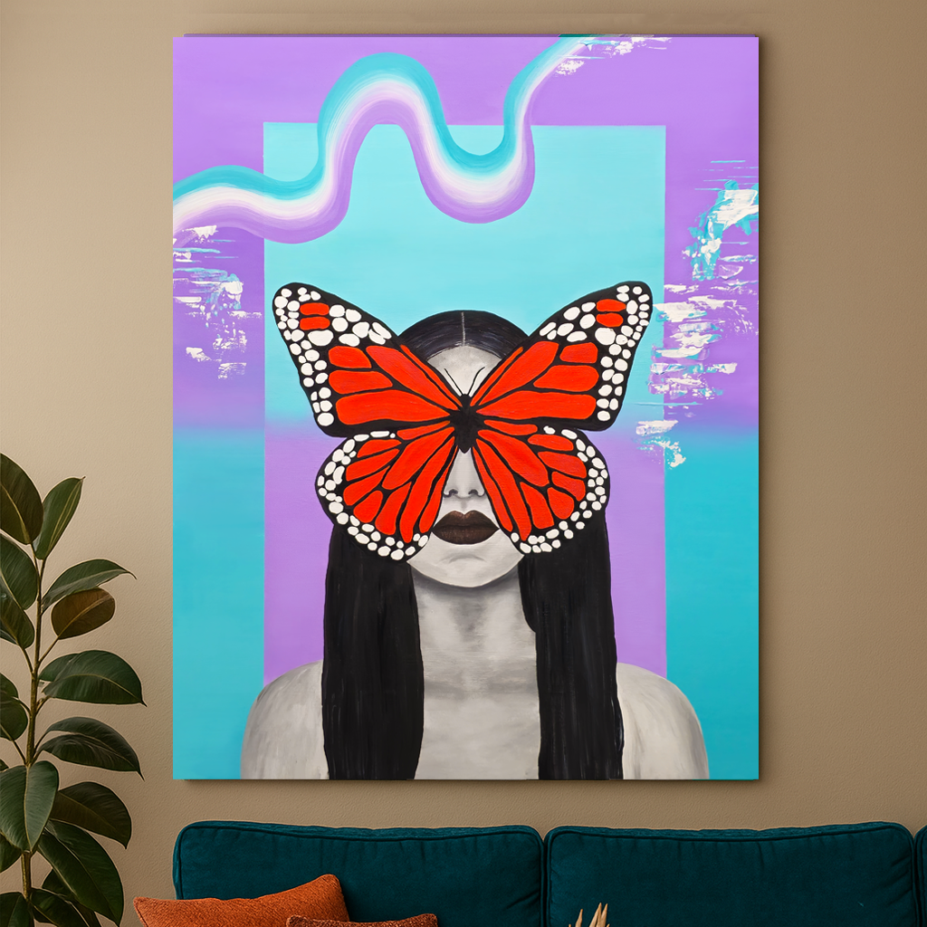 Original "See Me" Acrylic Painting - with the trees