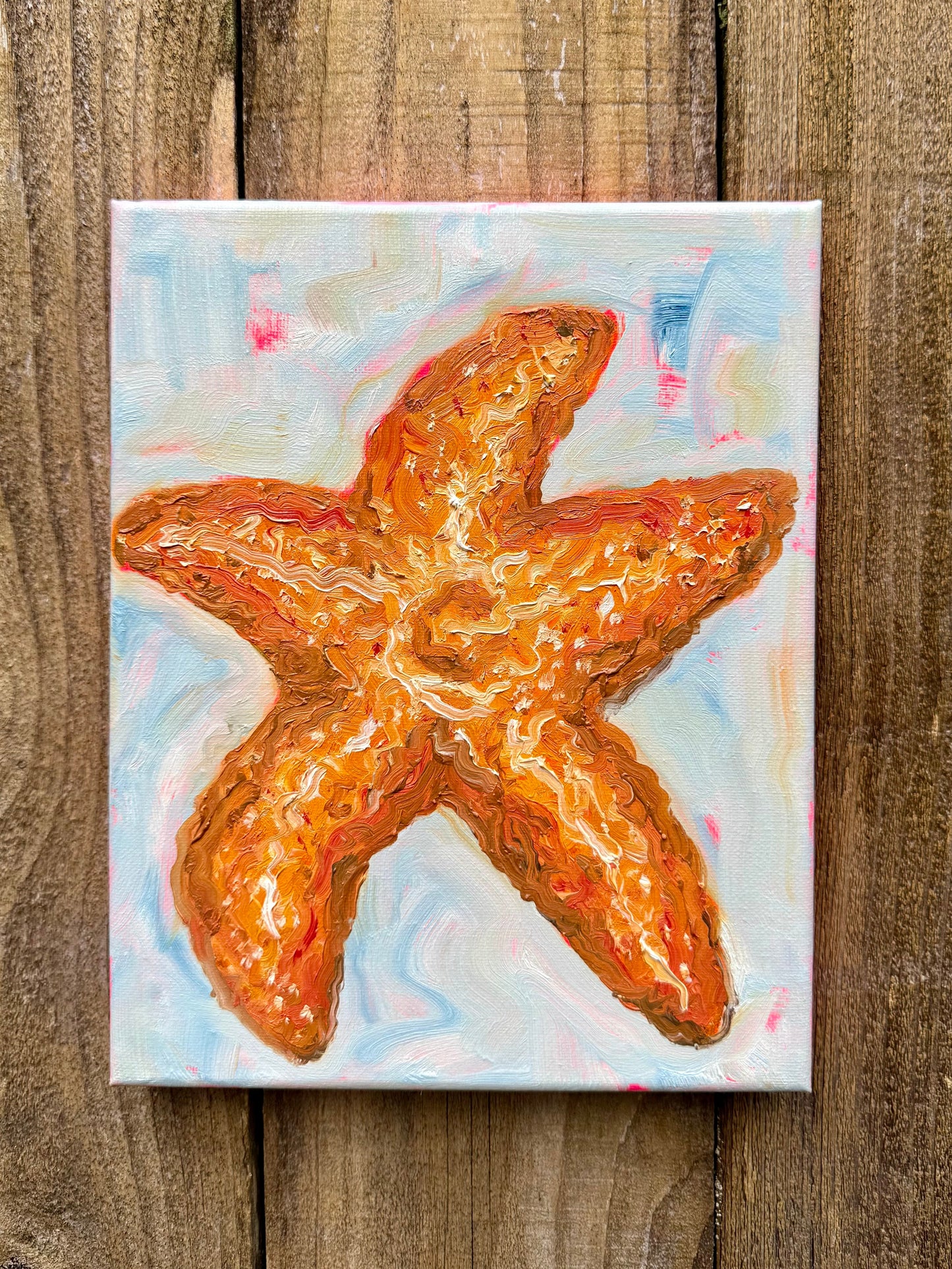coastal painting of a starfish