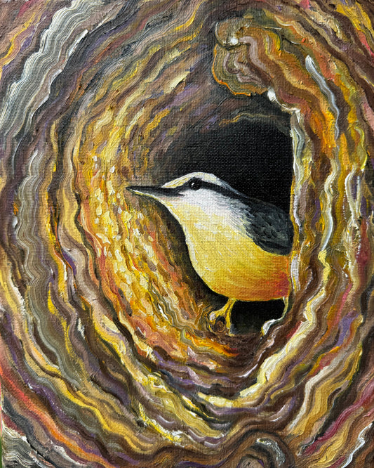 Woodpecker Original 8x10 - with the trees