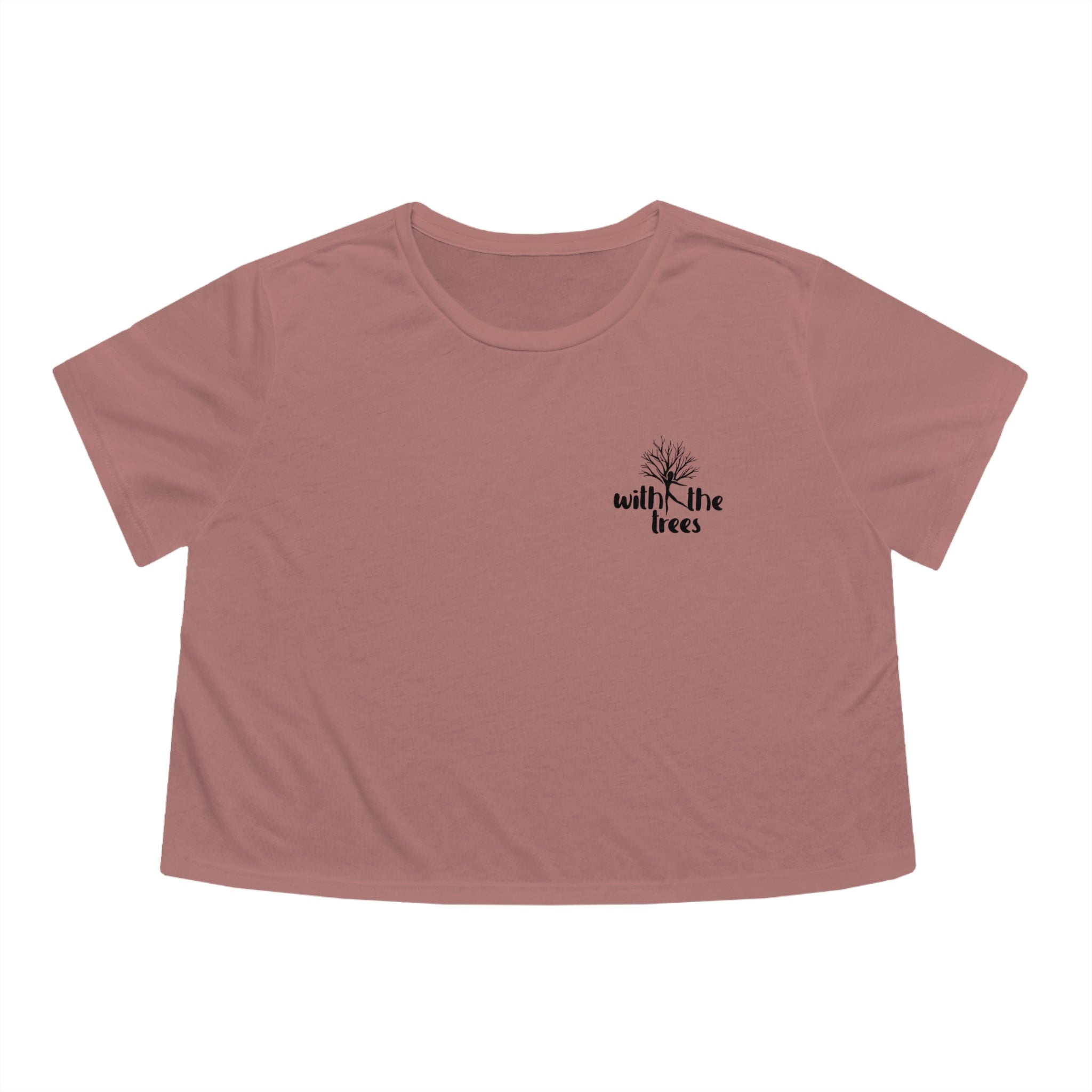 earthy pink with the trees cropped tee - With the tees