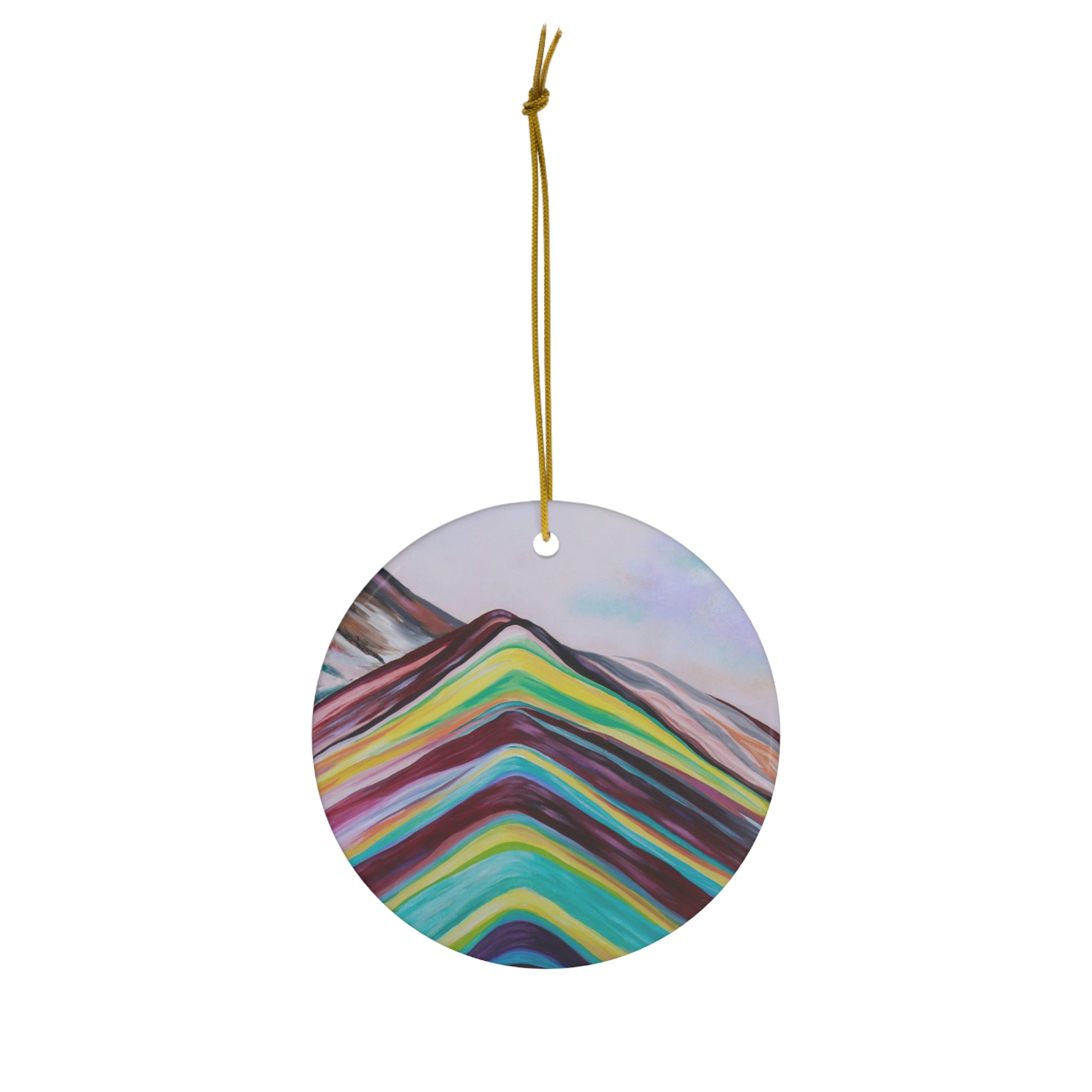 rainbow mountains ornament - With the tees