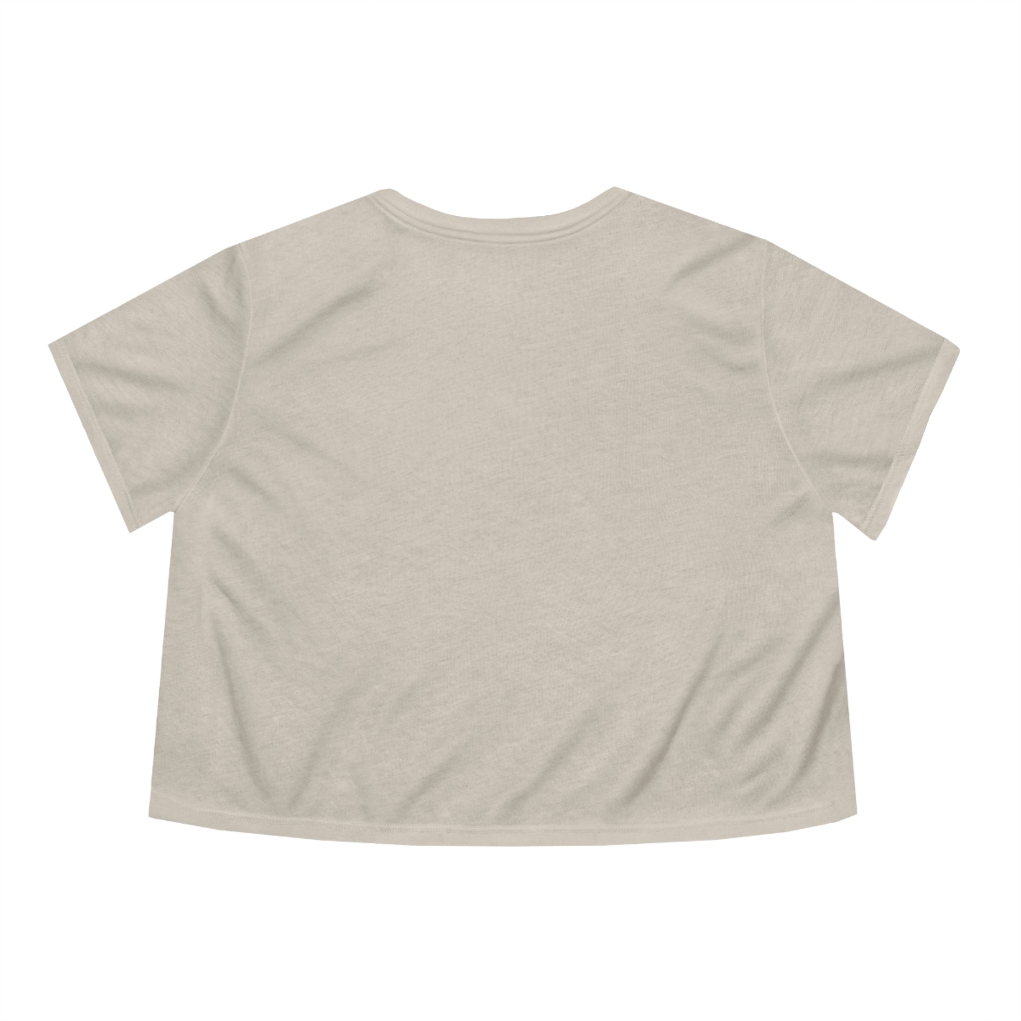 back of beige gray with the trees cropped tee - With the tees