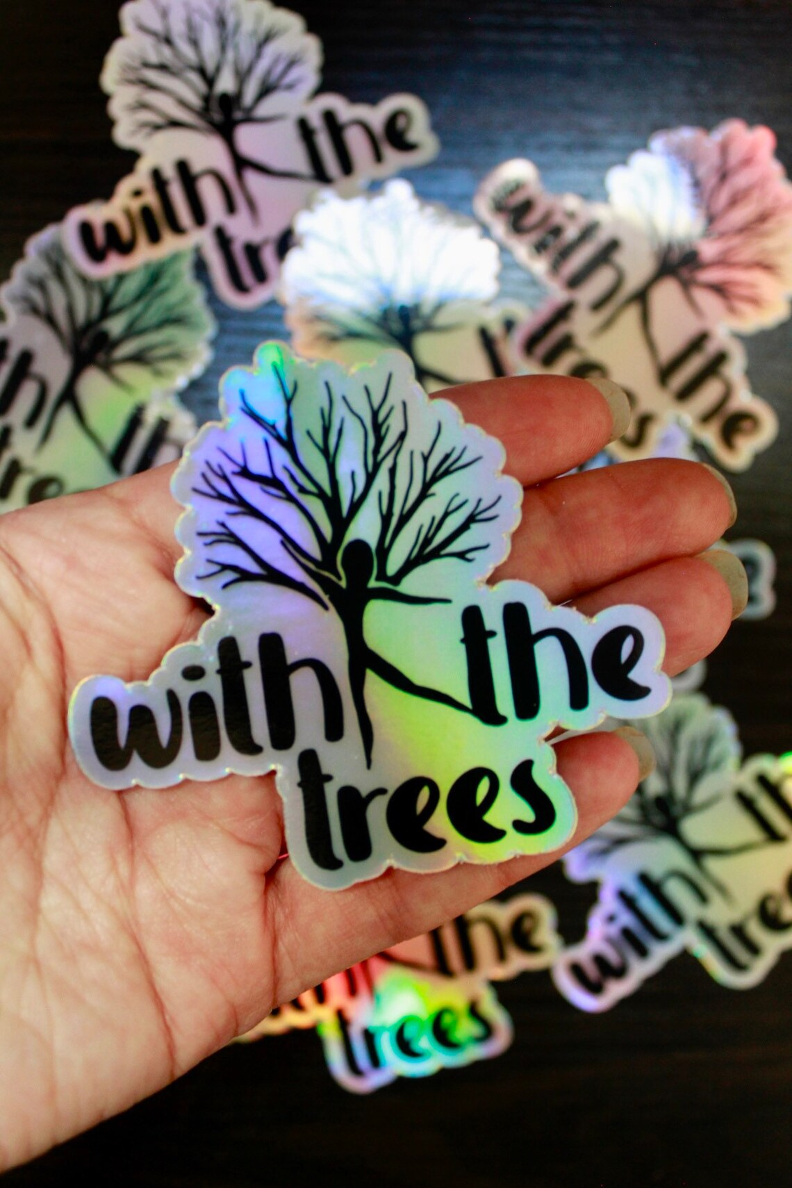 with the trees logo sticker - With the tees